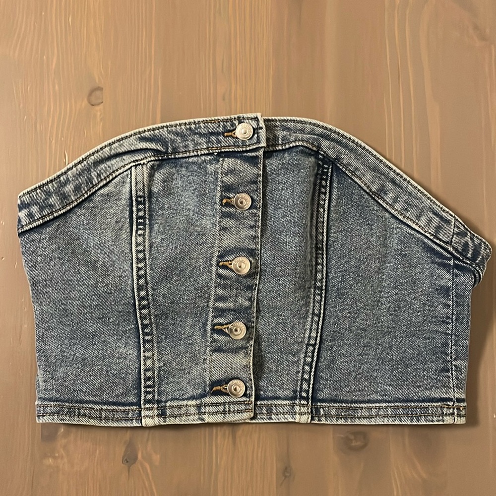 Denim Tube Top